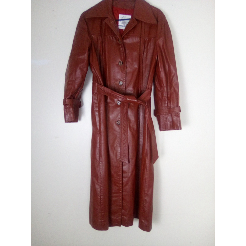 VINTAGE 1970 VANESSA GENUINE LEATHER COAT SIZE 13/14 BUT RUN LIKE 9/10 I - Picture 6 of 13